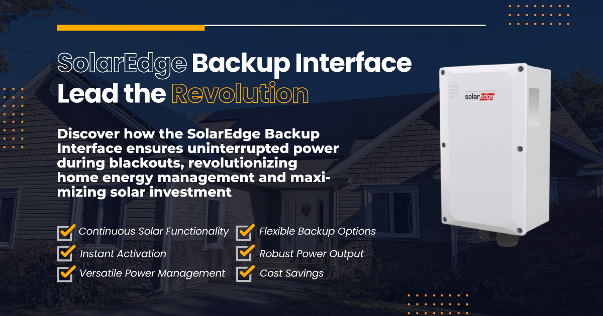SolarEdge Backup Interface