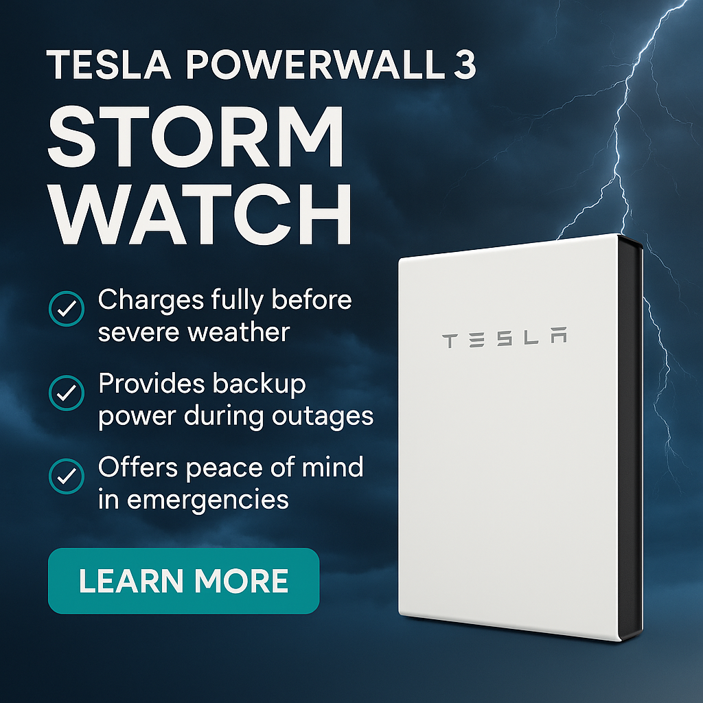 Tesla Powerwall 3 Storm Watch for Canadian Homes