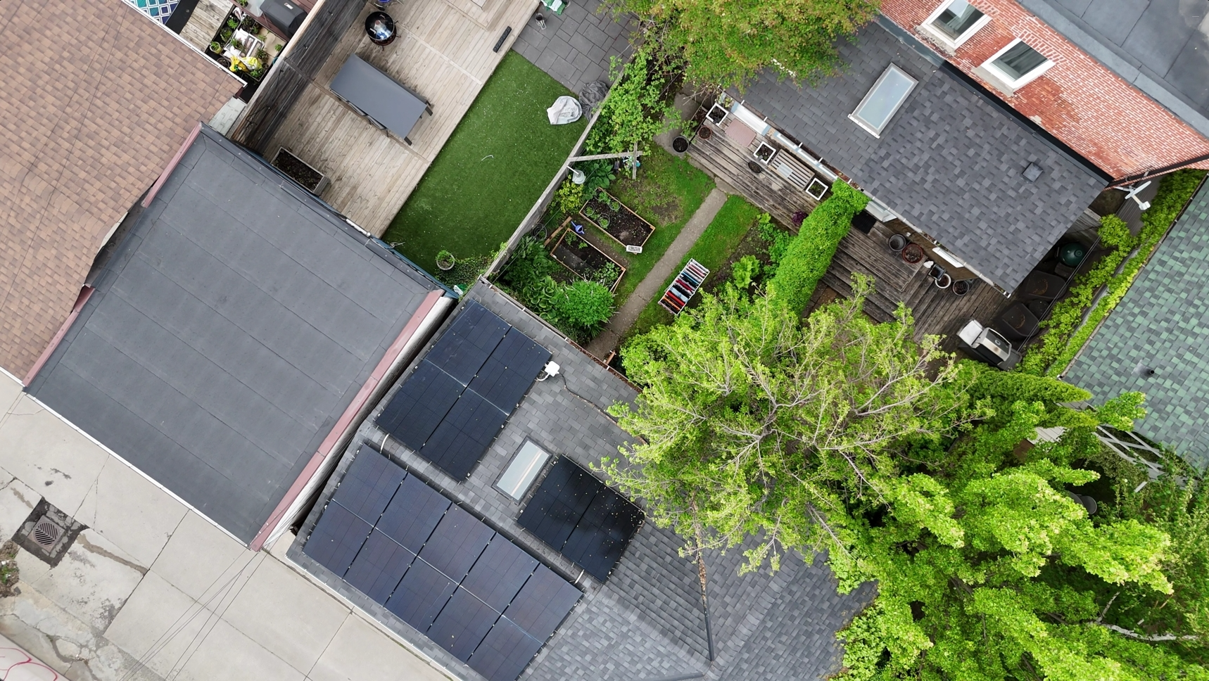 Solar panels generating clean energy