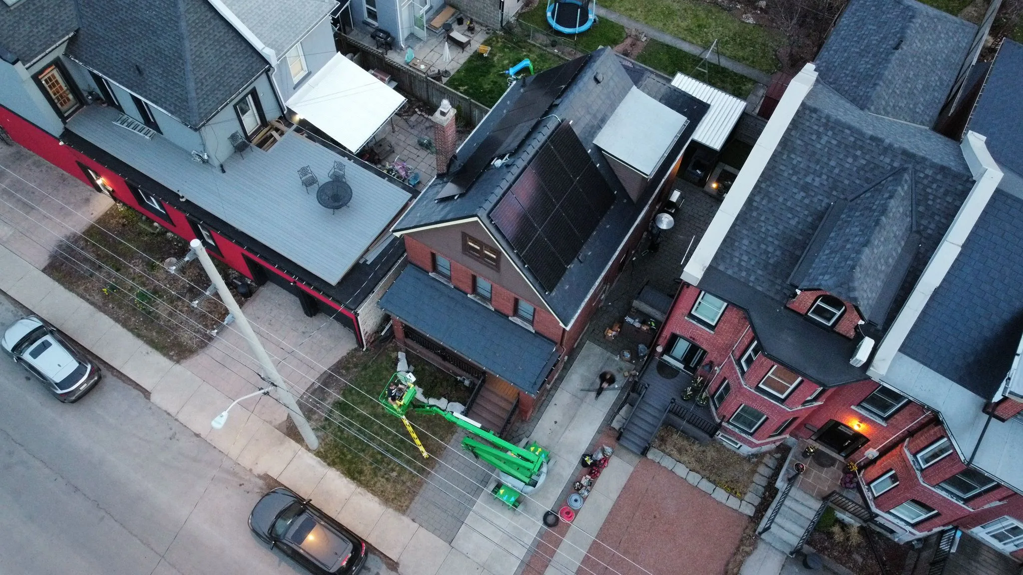 Solar panel array on a Hamilton home